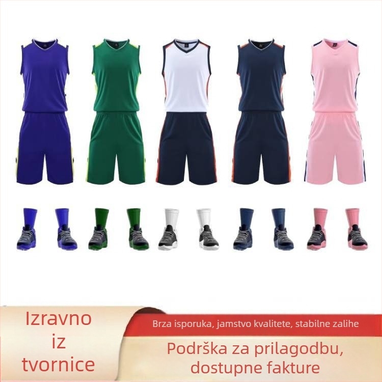 Set košarkaških uniformi za muškarce i žene, odrasle i djecu — prozračni, brzo sušeći dresovi za trening i natjecanje, poliester 80% s podstavom 80% za sve sezone