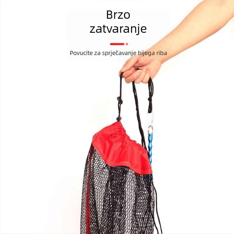 Torba od mreže za ribolov, prijenosna, mini, brzo suši; Marka AUBELO, Materijal: Mreža