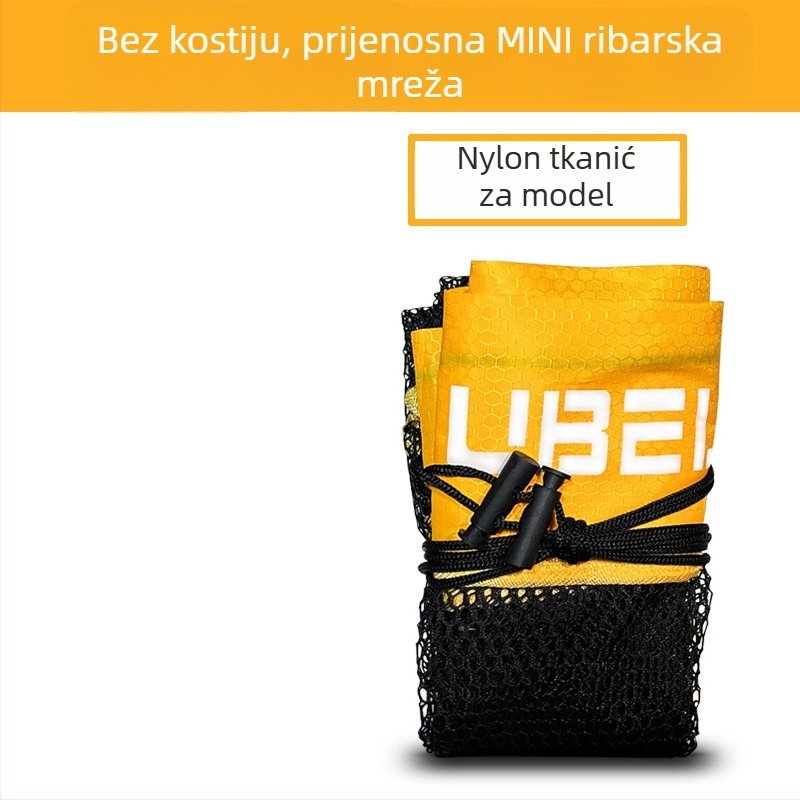 Torba od mreže za ribolov, prijenosna, mini, brzo suši; Marka AUBELO, Materijal: Mreža