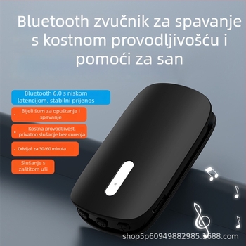 Nothing Bluetooth zvučnik s koštanom provodljivom za san — ultra-tanki dizajn ispod jastuka, Bluetooth 5.3, 40 Hz–20 kHz, SNR ≥70 dB, domet 10 m, ugrađena baterija 100–300 mAh