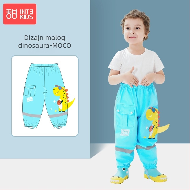 Dječje debele vodootporne hlače za kišu s PVC ljepilnim slojem