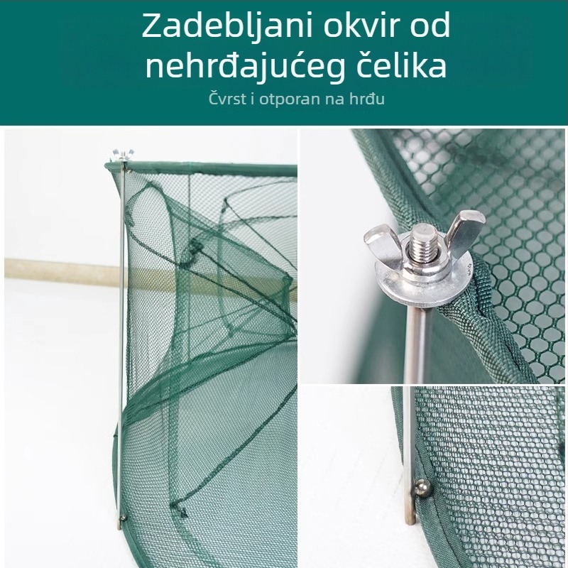 Novi sklopivi nehrđajući čelični ribarski kavez za šarane, kozice i jastoge