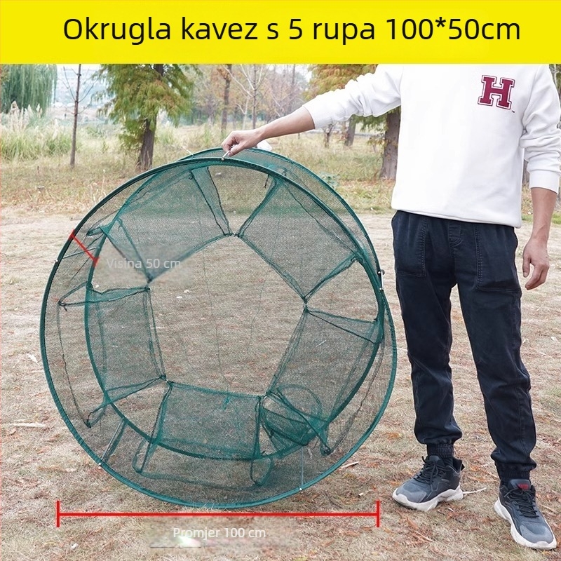 Novi sklopivi nehrđajući čelični ribarski kavez za šarane, kozice i jastoge