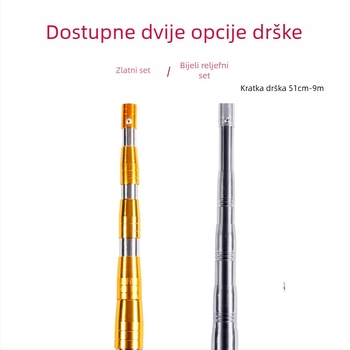 Nehrđajući čelik, teleskopska ribarska grablja za uklanjanje vodene biljke, s glavom od 8 ili 12 zuba; uključuje glavu grablje i štap za mrežu.