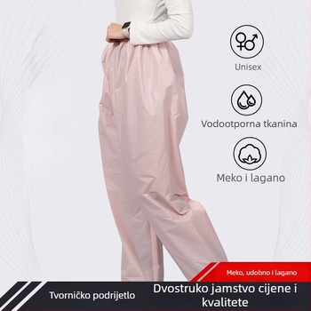 Pantalone kiše za odrasle s prozirnom EVA tkaninom, vodootporne, za planinarenje, ribolov, prijenosne