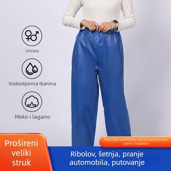 Pantalone kiše za odrasle s prozirnom EVA tkaninom, vodootporne, za planinarenje, ribolov, prijenosne