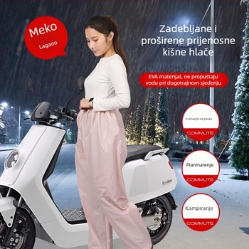 Pantalone kiše za odrasle s prozirnom EVA tkaninom, vodootporne, za planinarenje, ribolov, prijenosne