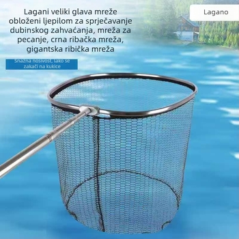 Ogromna ribarska mreža s ljepilom mrežom i premazom protiv zaplitanja, nosivost 25 kg, dubina 50 cm
