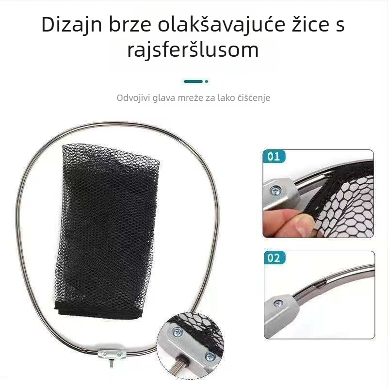 Ogromna ribarska mreža s ljepilom mrežom i premazom protiv zaplitanja, nosivost 25 kg, dubina 50 cm