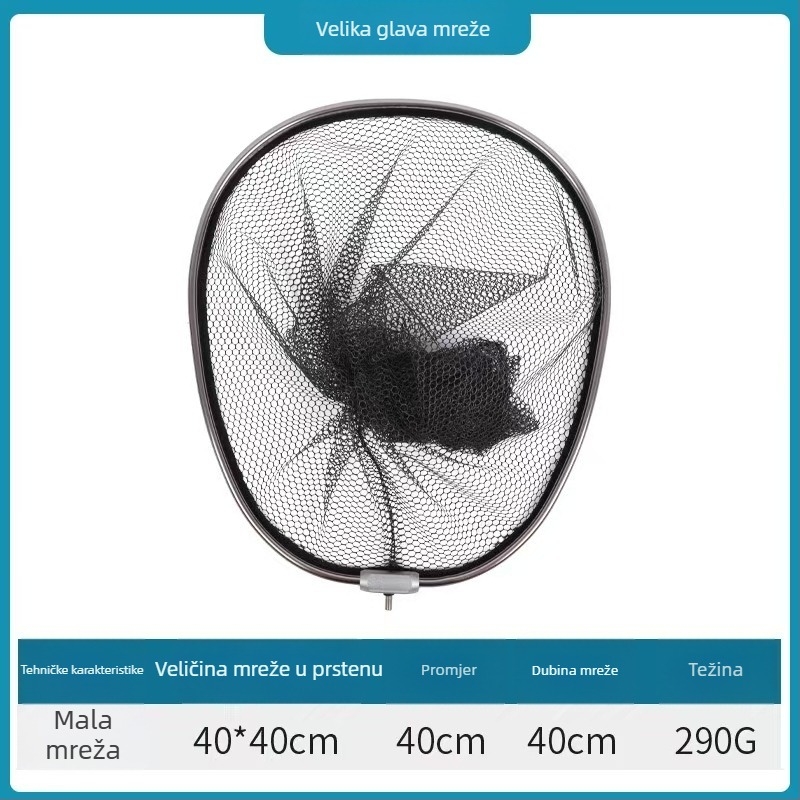 Ogromna ribarska mreža s ljepilom mrežom i premazom protiv zaplitanja, nosivost 25 kg, dubina 50 cm