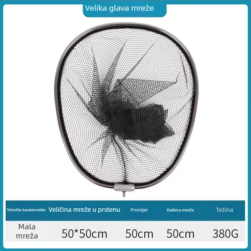 Ogromna ribarska mreža s ljepilom mrežom i premazom protiv zaplitanja, nosivost 25 kg, dubina 50 cm