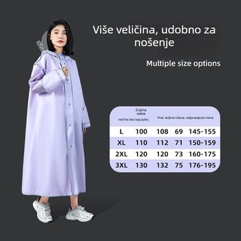 KIŠNA PONČO EVA za elektromotorni bicikl i motocikl — EVA tkanina, uobičajene debljine, za odraslu osobu, lagano