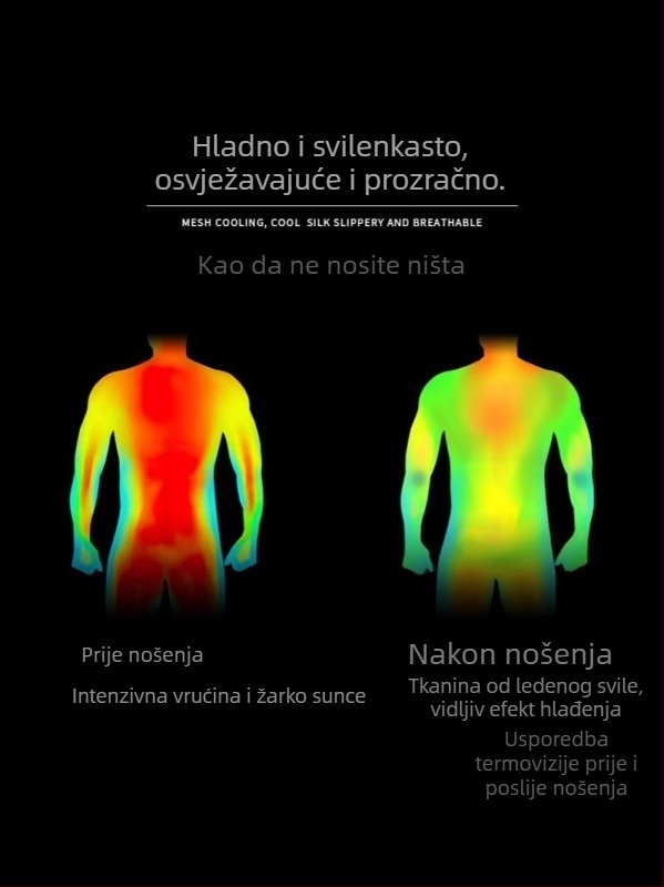 Muška brzosušeća majica od poliestera, labavi kroj, kratki rukavi, okrugli ovratnik