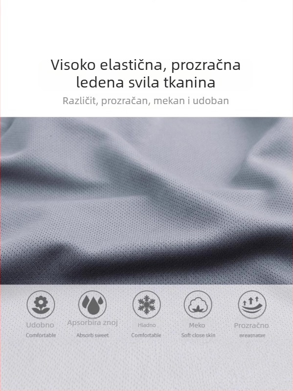 Muška brzosušeća majica od poliestera, labavi kroj, kratki rukavi, okrugli ovratnik