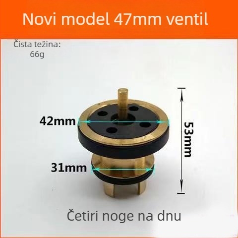 Kutna ventilska sklopka za ispiranje WC-a — bakreno tijelo, kašnjenje ispiranja, set za popravak, moderan jednostavan stil
