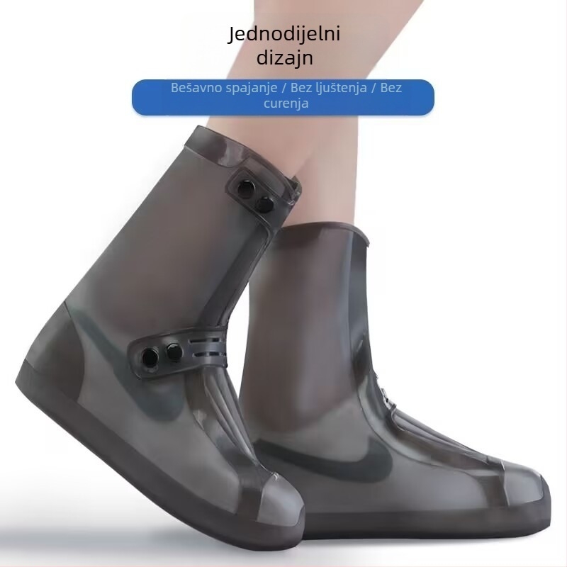 Silikonske navlake za kišne čizme, unisex, visoke, debele, otporne na habanje, protuklizne, vodootporne