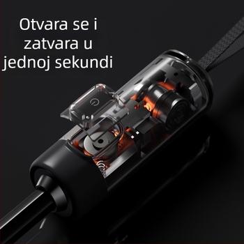 Zuodu reverzibilni automatski kišobran s 10 aluminijskih rebara, UPF50+, tkanina 210T, masa 650 g