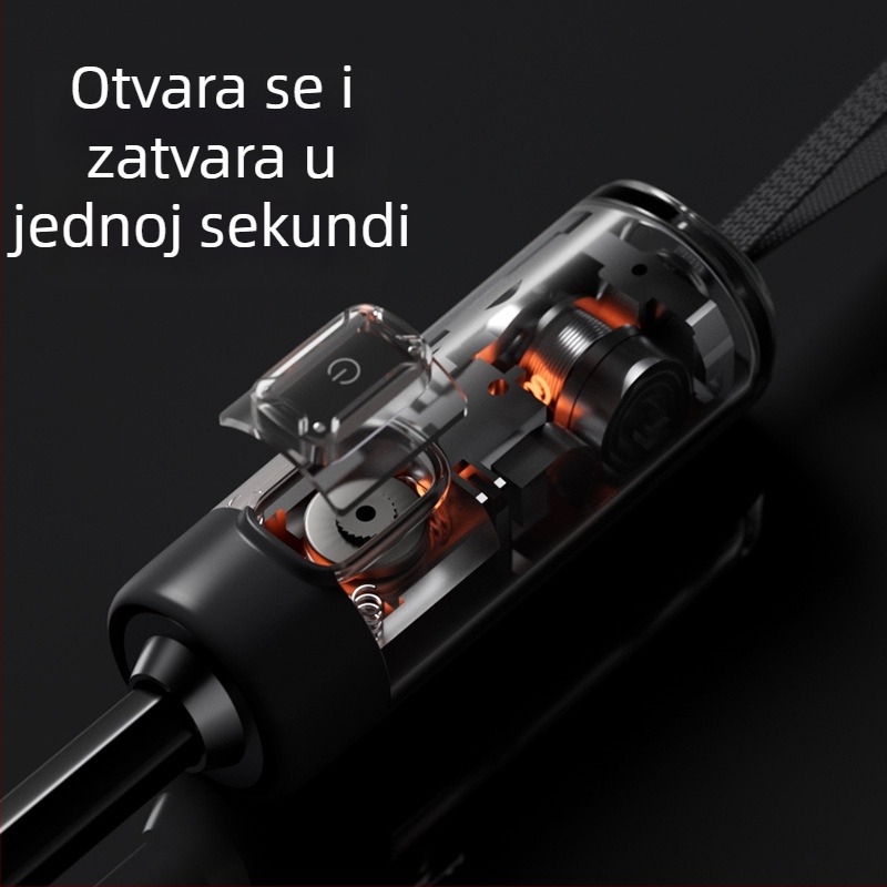 Zuodu reverzibilni automatski kišobran s 10 aluminijskih rebara, UPF50+, tkanina 210T, masa 650 g