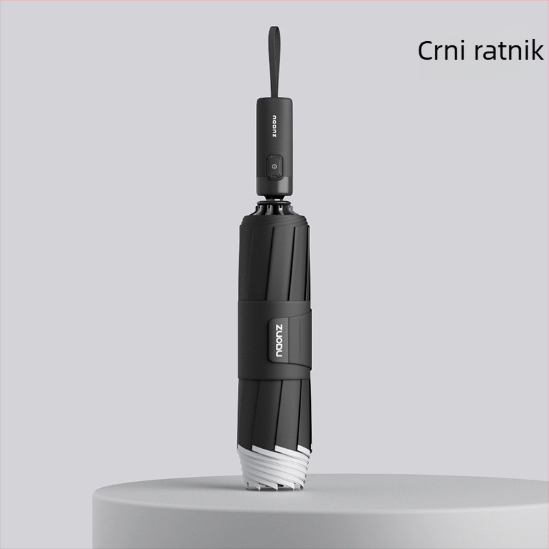 Zuodu reverzibilni automatski kišobran s 10 aluminijskih rebara, UPF50+, tkanina 210T, masa 650 g