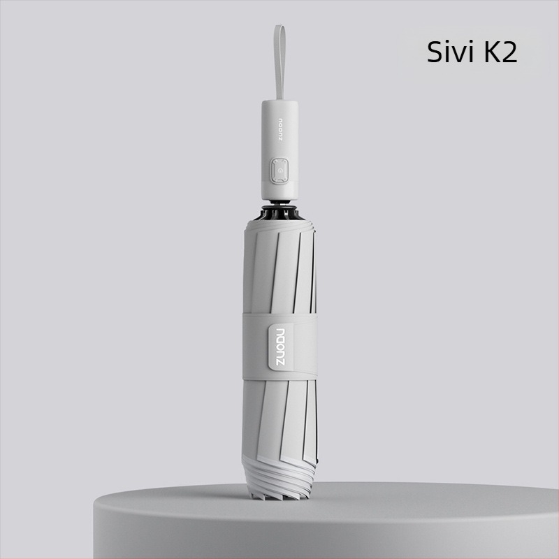 Zuodu reverzibilni automatski kišobran s 10 aluminijskih rebara, UPF50+, tkanina 210T, masa 650 g