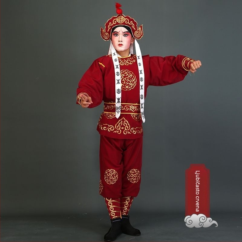 Set kostima tradicionalne kineske opere za scensku izvedbu: Pekingska i Qin Opera, Wu-Sheng borbeni stil, poliester