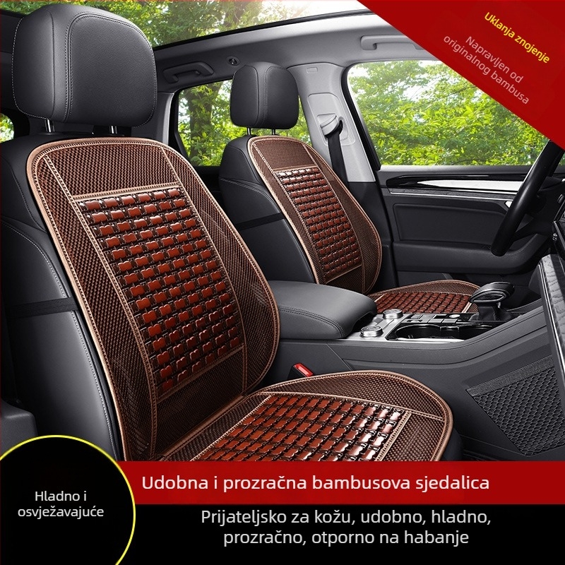 Podložak za auto sjedalo od bambusovih pločica, ljetna, prozračna, univerzalna, jedan komad