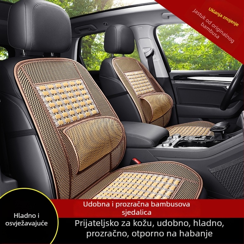 Podložak za auto sjedalo od bambusovih pločica, ljetna, prozračna, univerzalna, jedan komad