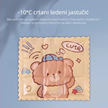 Podložak za hlađenje s cartoon dizajnom, PVC tkanina, punjenje ledeni kristali, protuklizni, 50 komada po kartonu