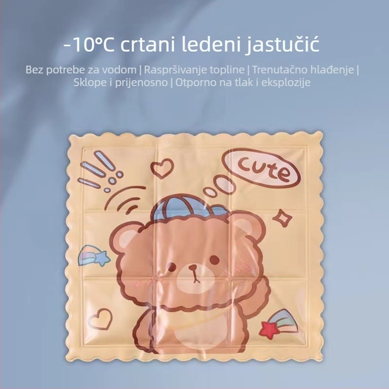 Podložak za hlađenje s cartoon dizajnom, PVC tkanina, punjenje ledeni kristali, protuklizni, 50 komada po kartonu
