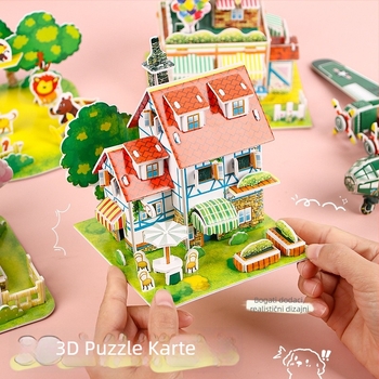 3D slagalica za djecu – DIY obrazovna igračka od pjene, za dob 4–6 godina, montaža oko 5 minuta.