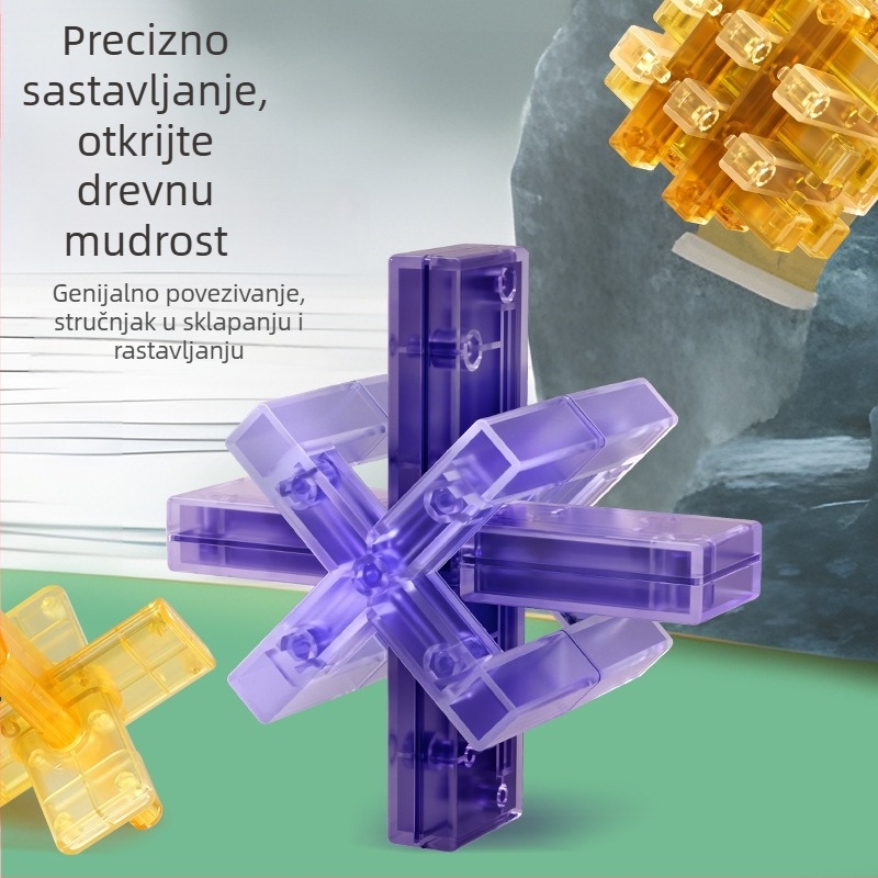 Kongming Lock puzzle – izuzetno teško, plastična konstrukcija, mogućnost DIY-a, za dob 7–14 godina