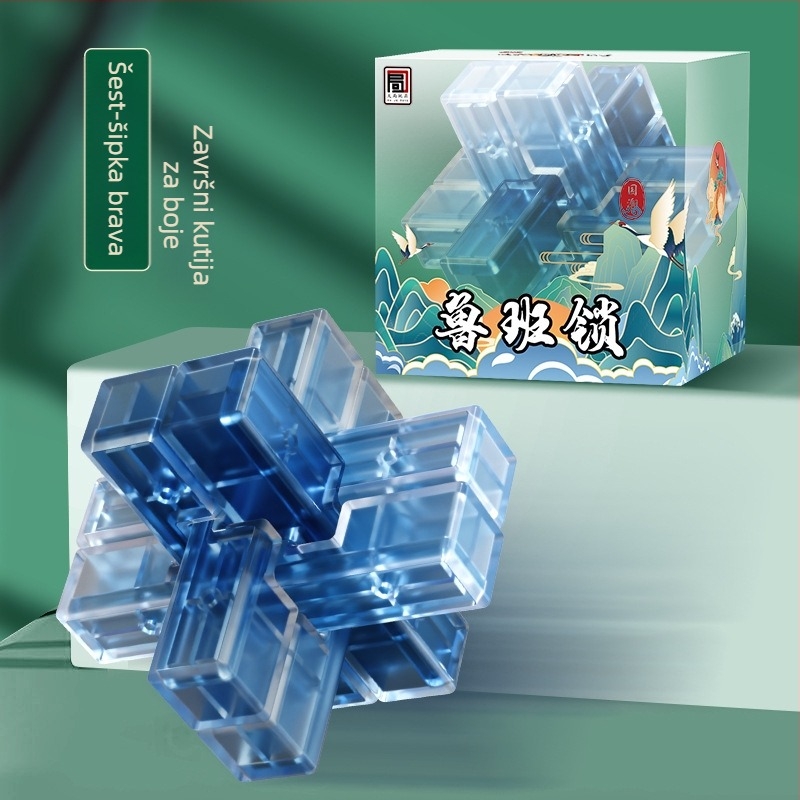 Kongming Lock puzzle – izuzetno teško, plastična konstrukcija, mogućnost DIY-a, za dob 7–14 godina
