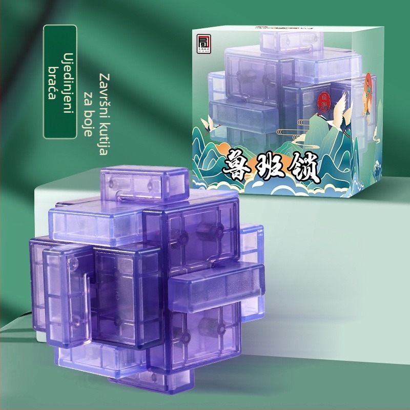 Kongming Lock puzzle – izuzetno teško, plastična konstrukcija, mogućnost DIY-a, za dob 7–14 godina