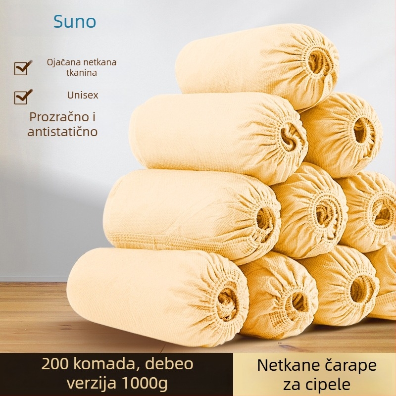Jednokratne navlake za obuću od netkanog materijala, za unutarnju upotrebu, debeli materijal, zaštita od prašine, protuklizne, otporne na habanje