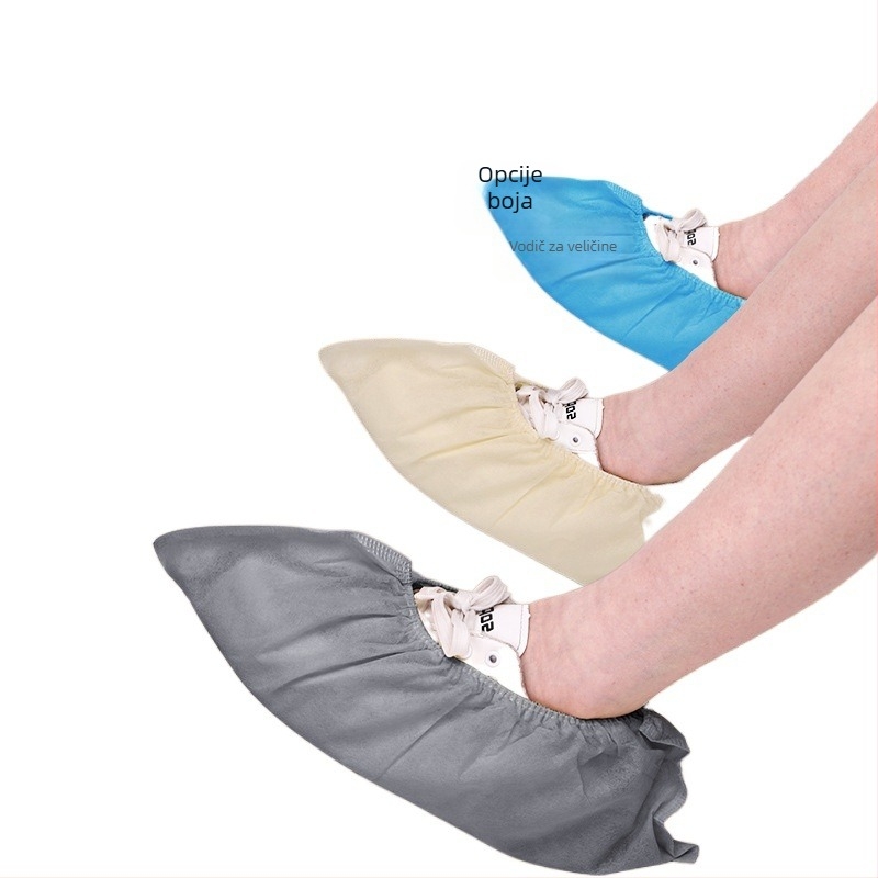 Jednokratne navlake za obuću od netkanog materijala, za unutarnju upotrebu, debeli materijal, zaštita od prašine, protuklizne, otporne na habanje