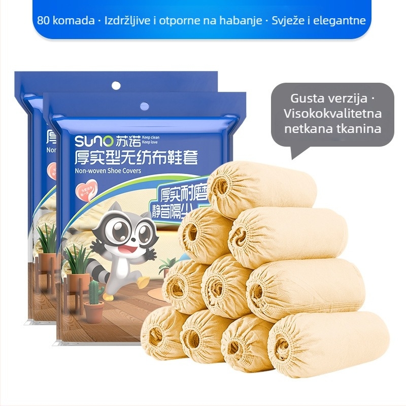 Jednokratne navlake za obuću od netkanog materijala, za unutarnju upotrebu, debeli materijal, zaštita od prašine, protuklizne, otporne na habanje