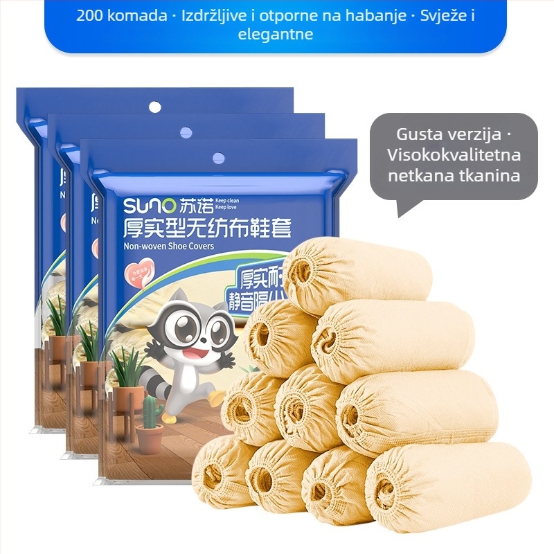 Jednokratne navlake za obuću od netkanog materijala, za unutarnju upotrebu, debeli materijal, zaštita od prašine, protuklizne, otporne na habanje