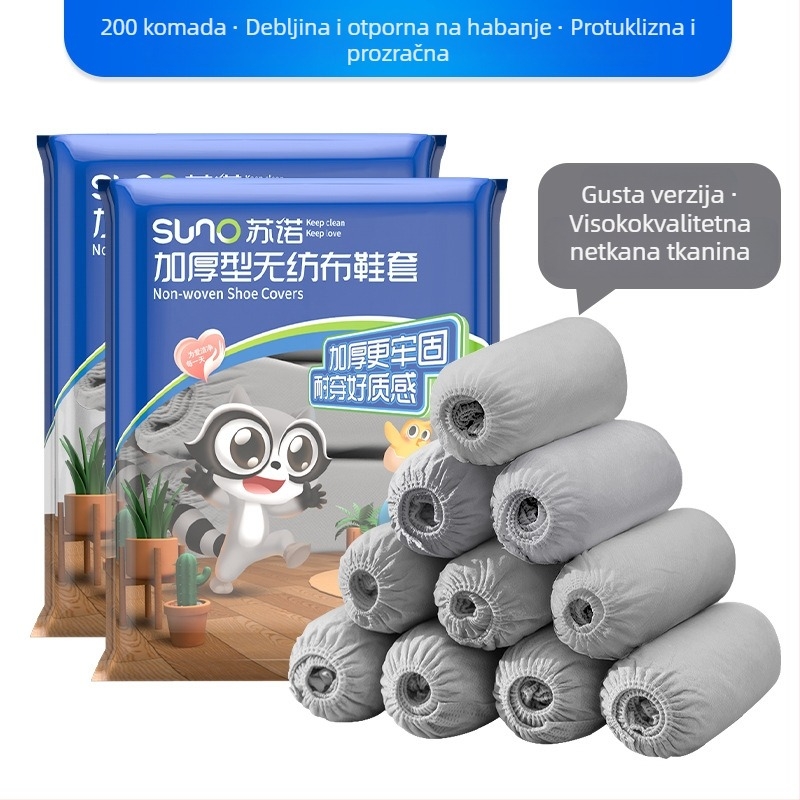 Jednokratne navlake za obuću od netkanog materijala, za unutarnju upotrebu, debeli materijal, zaštita od prašine, protuklizne, otporne na habanje
