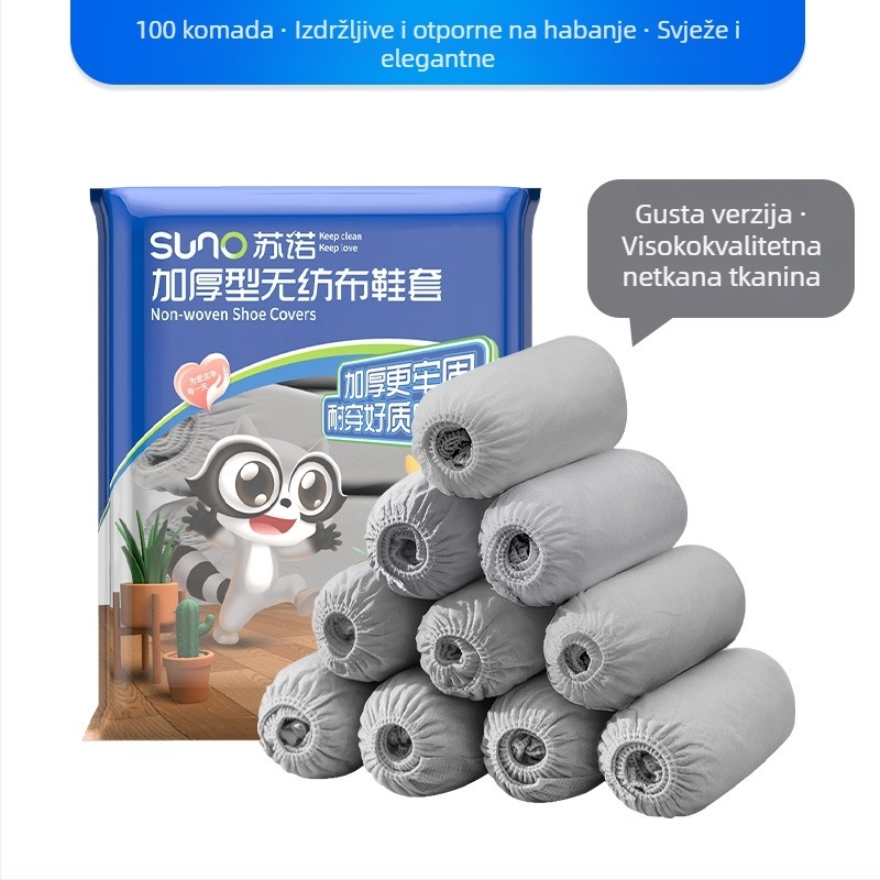 Jednokratne navlake za obuću od netkanog materijala, za unutarnju upotrebu, debeli materijal, zaštita od prašine, protuklizne, otporne na habanje