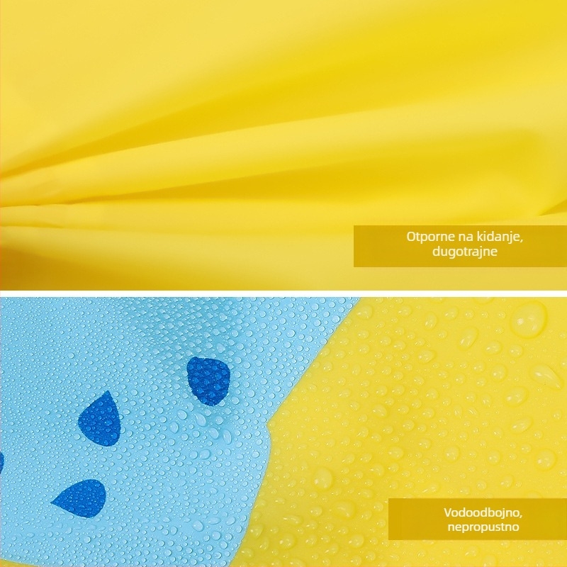 Dječje EVA pončo za kišu, jednodjelno, vodootporni PE sloj, tiskani logotip