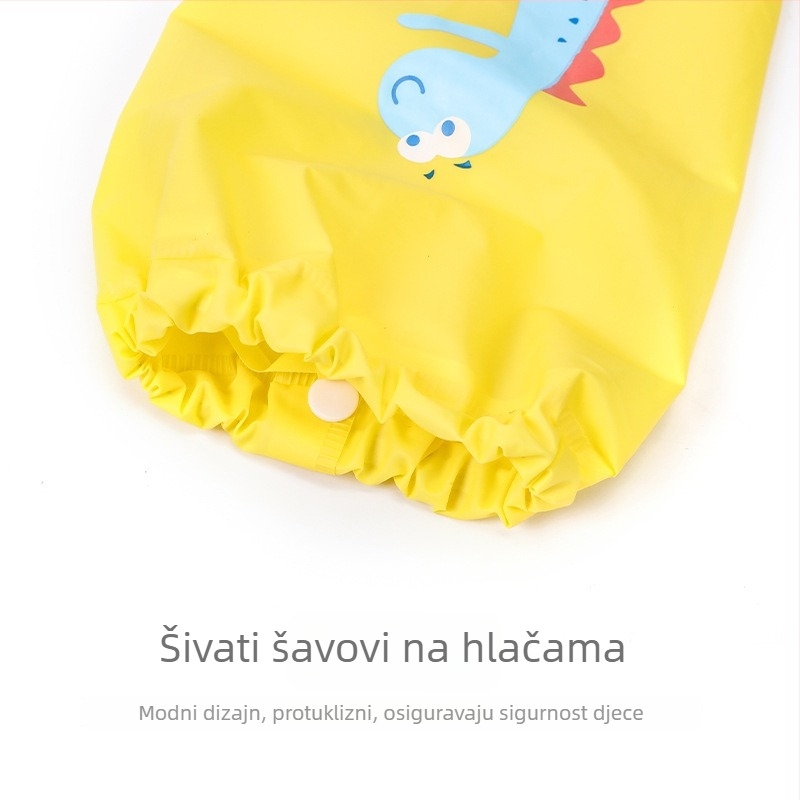 Dječje EVA pončo za kišu, jednodjelno, vodootporni PE sloj, tiskani logotip