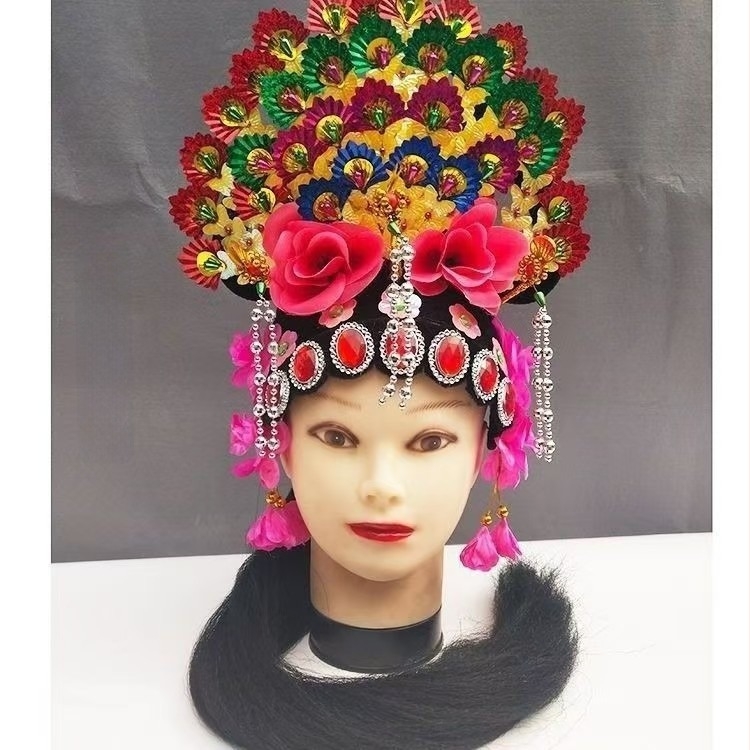 Yangko plesni veliki ukras za kosu, metalna mreža od žice, za žene, ljeto 2024