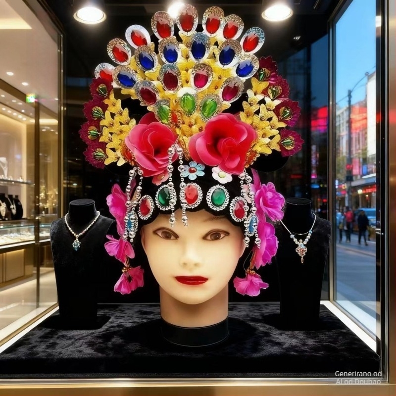 Yangko plesni veliki ukras za kosu, metalna mreža od žice, za žene, ljeto 2024