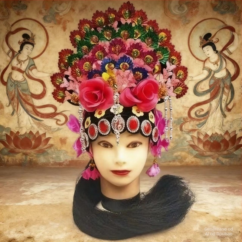 Yangko plesni veliki ukras za kosu, metalna mreža od žice, za žene, ljeto 2024