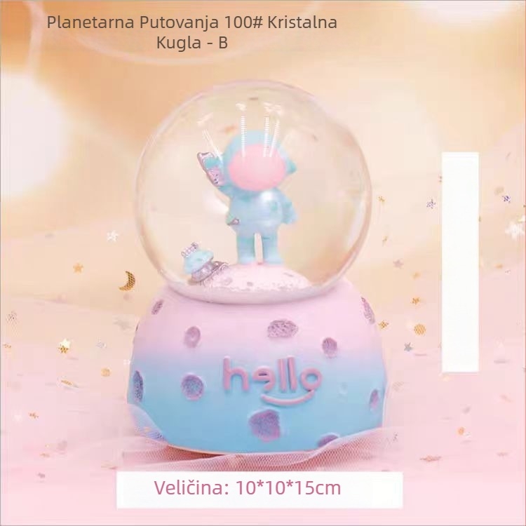 Glazbena kutija s kristalnom kuglom, materijal smola, marka HAOHAO process