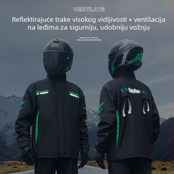 Podijeljeni set kišnog kaputa i hlača za motocikl – vodootporan poliester s PU ljepilom, za odrasle