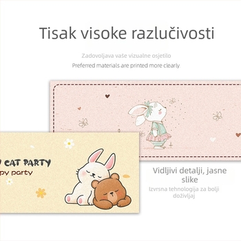 Podloga za miš - prirodni kaučuk, protuklizna, crtani stil, uredski stolni podmetač