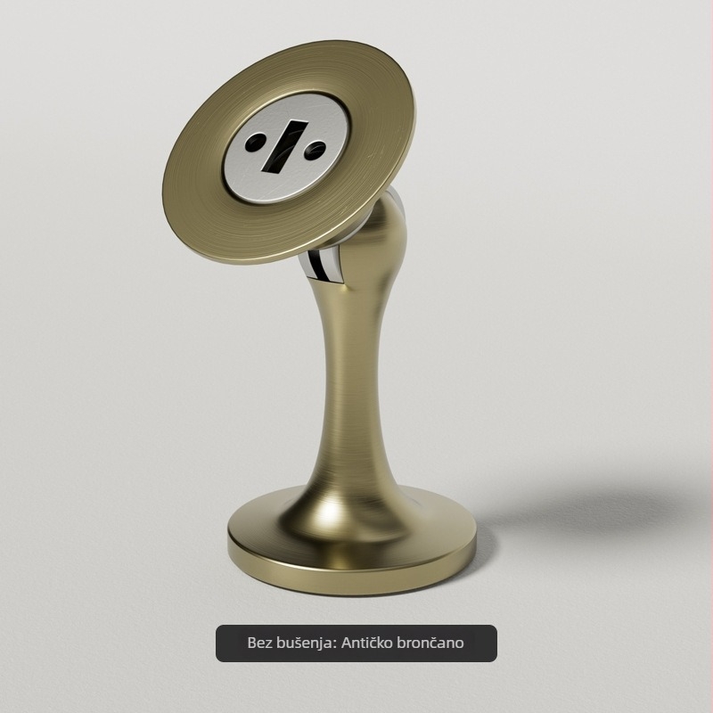 Dverni stopper od cinkovog legura, dvostruka primjena — zidna ili podna montaža, skriveni magnetski zaustavljač, model X005, elektroplatirani završni sloj