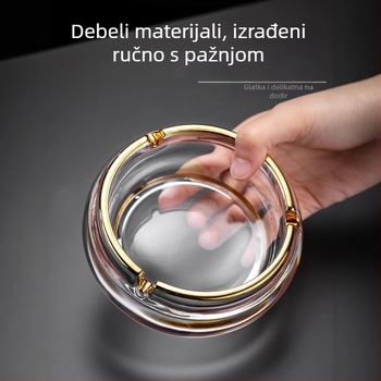 Stakleni pepeljara velike kapacitete, minimalističkog dizajna; Materijal: staklo; Brend: Deli glass; Ispis logotipa: dostupan; Prilagodba: moguća; Kutija: 24 kom.