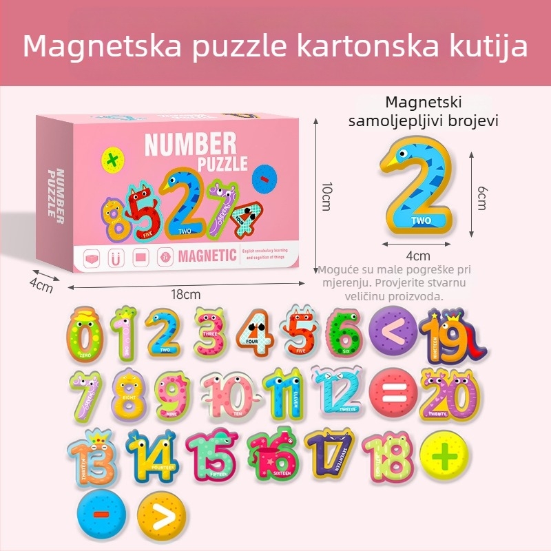 Magnetska slagalica za djecu – edukativna igra s temom abecede i životinja, papirnata plošna slagalica, uzrast 4–6 godina